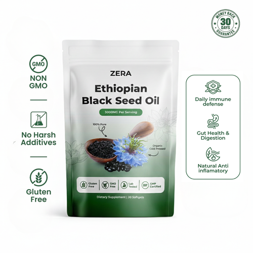 Ethiopian Black Seed Oil - 3000mg Softgels - organic